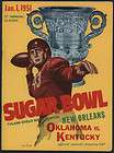 1951 Oklahoma vs Kentucky, SUGAR BOWL Football Game Program