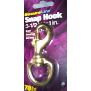  Secure Line Snap Hook (BRASS) 3.5x1 