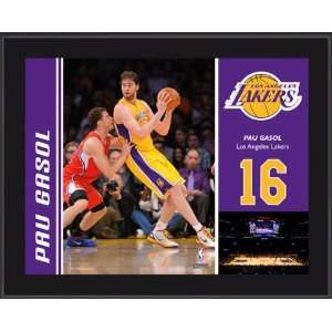 com Paul Gasol Sublimated 10x13 Plaque  Details Los Angeles Lakers 