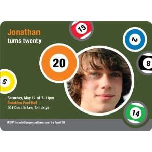  Pool and Billiards Themed Birthday Party Invitations 