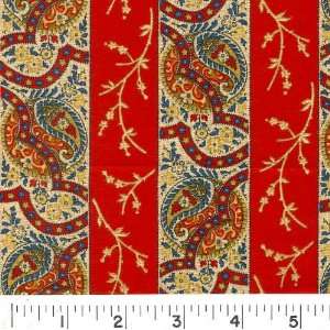  45 Wide Antebellum Stripe   Red Fabric By The Yard Arts 