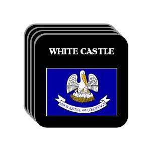   Flag   WHITE CASTLE, Louisiana (LA) Set of 4 Mini Mousepad Coasters