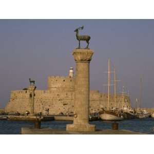  Antelopes on Columns at Entrance to Mandraki Harbour 