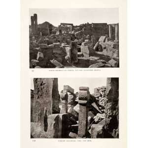   Egypt Archeology Ancient Geology Rocks   Original Halftone Print Home