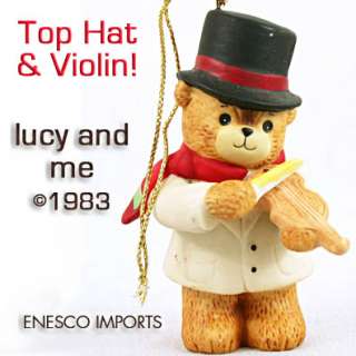   Me ENESCO Top Hat TEDDY BEAR Playing VIOLIN CHRISTMAS ©1983  