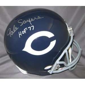  Signed Gale Sayers Helmet   Full Size   Autographed NFL 