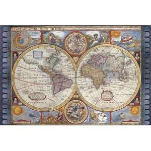 Antique Map   New Map Of The World, 1626 John Speed. 36.00 inches by 