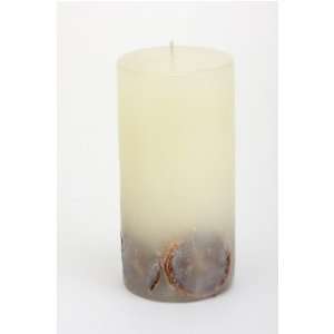  Pillar Candle with Inset Dried Lemon Slices (6 inch 