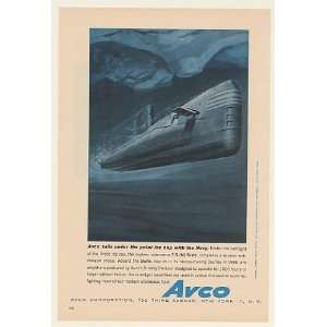  1960 Navy SSN Skate Nuclear Submarine Avco Print Ad (49730 