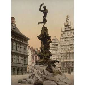  Poster   Brabo monument Antwerp Belgium 24 X 18 
