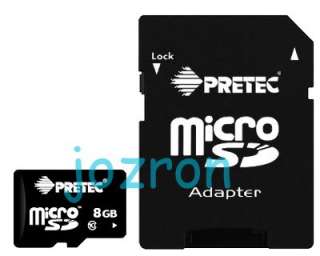 Pretec 8GB 8G MicroSDHC SD Card Flash Mobile Class 10  