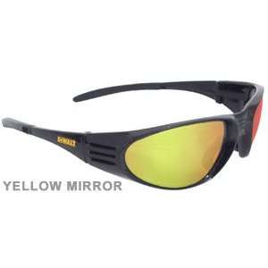 Dewalt Ventilator BLACK Frame Safety Glasses with Yellow Mirror Lens 