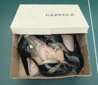 CARVELA HABIT LADIES BLACK PATENT LEATHER HEELS/SIZE 39/USED/BOXED 