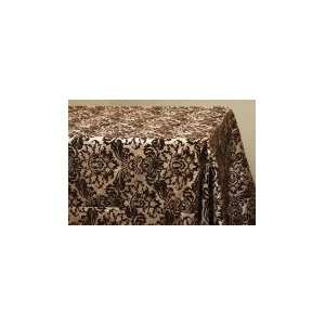  Wholesale wedding 90x132 Flocking Tablecloth   Champagne 