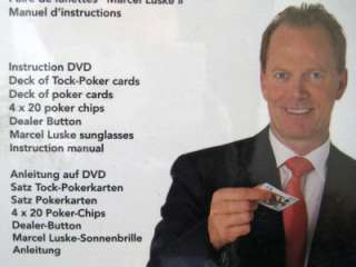   Marcel Luske Poker Game Set   DVD Sunglasses Tock Poker Chips  