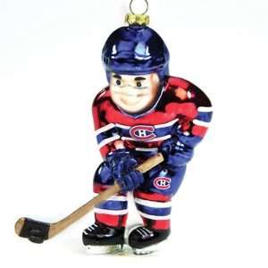  NHL Glass Hockey Player Ornament   Montreal Canadians (Set 
