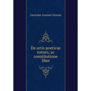   Liber (Latin Edition) Gerardus Joannes Vossius  Books