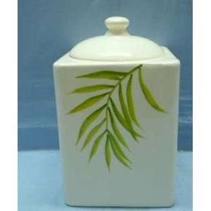  BAMBOO LARGE COVERED JAR 5 5/8 X5 5/8 X8 7/8, REMAILER 