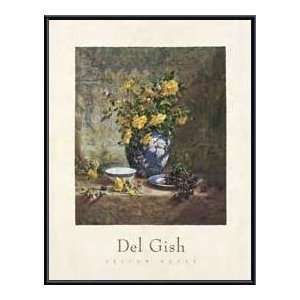   Yellow Roses   Artist Del Gish  Poster Size 35 X 27