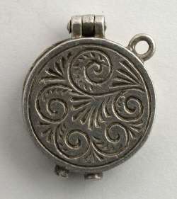 Vintage English Silver DARTBOARD Charm OPENS DARTS  