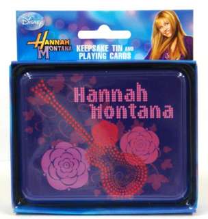 LOT OF 8 HANNAH MONTANA KEEPSAKE TIN AND PLAYING CARDS
