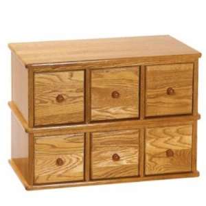 CD / DVD 150 Apothecary Style Stackable Storage Cabinet in Oak Finish 