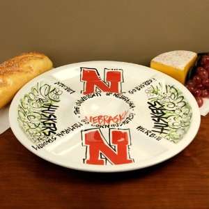    Nebraska Cornhuskers Ceramic Veggie Tray