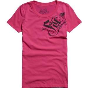   Crew Neck Girls Short Sleeve Racewear T Shirt/Tee   Fuchsia / Small