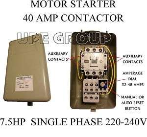 New Magnetic Motor Starter Control 7.5hp single phase  