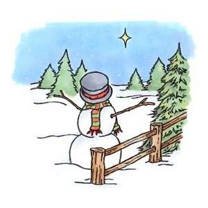  Embrace Christmas Snowman   Shady Tree Studio Wood Mounted 