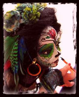 Sugar Skull Day of the Dead Art Doll Sculpture Vicci Noel OOAK  