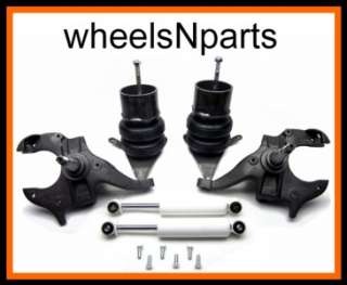 1998   2000 CHEVY S10 FRONT SUSPENSION KIT SPINDLE BRACKETS AIR BAGS 