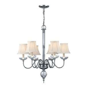  Lite Source C7748 Vasilis 6 Lite Chandelier, Chrome with 