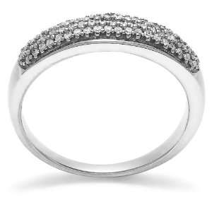   White Gold Diamond Ring (1/4 cttw, H I Color, I1 I2 Clarity), Size 5