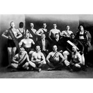  Vintage Art Team of Champion Russian Wrestlers   03659 1 