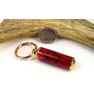    Rage Red Acrylic Pill Case With a Gold Finish