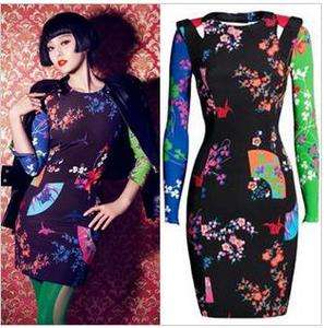   VERSACE for H&M HM MULTI Colored Women Slim Corset FLORAL Dress  