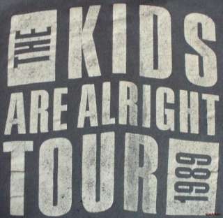   Vintage 80s T Shirt Concert Kids Alright Tour 1989 Rock N Roll Hanes