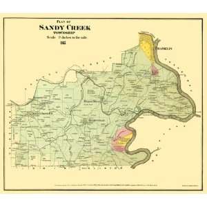  SANDY CREEK TOWNSHIP PA LANDOWNER MAP 1865