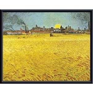   Sunset Wheat Fields Near Arles   Artist Vincent Van Gogh  Poster