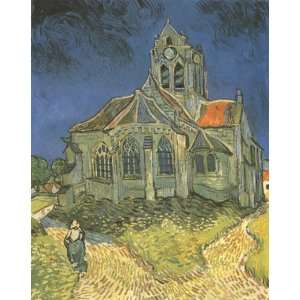  THE CHURCH OF AUVERS BY VINCENT VAN GOGH CANVAS REPRO 