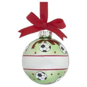  Personalized Soccer Glass Ball Christmas Ornament