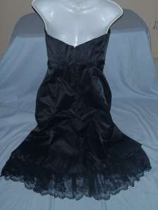 ALVINA VALENTA MAIDS EVENING DRESS BLACK STRAPLESS 10  