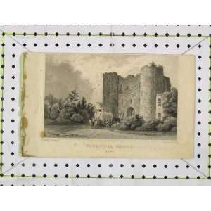  1829 View Tunbridge Castle Kent Steel Engraving Lacey 