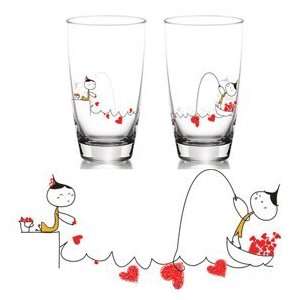  BoldLoft My Heart is Yours to Catch Drinking Glass Set 