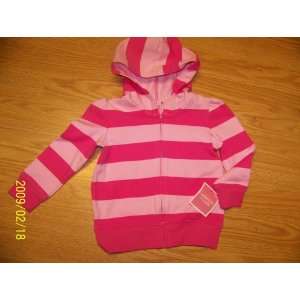  valentines 2 tone pink stripe zip front hoodie 