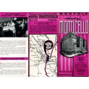  Hotel Monticello Brochure Norfolk Virginia Everything 