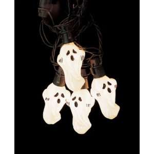  Set of 10 Halloween Goulish Ghost Miniature Lights Set 