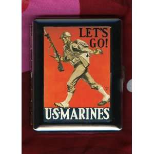  Lets Go US Marines World War Ii Military Vintage ID 