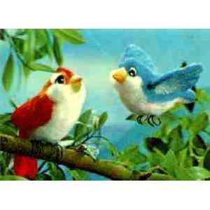  3D Lenticular POSTCARD TWO BIRDS